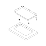 Bếp hồng ngoại 2 vùng nấu Malloca MDR 302 / Nhậ khẩu Tây Ban Nha, kiểu Domino, kính Schott Ceran